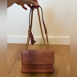 Tory Burch Pink Quilted Shoulder Bag